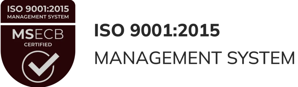 Heirs Technologies MSECB Certified ISO 9001:2015 Management System certification badge`